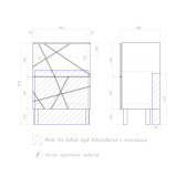 Тумба VIGO Geometry 600-0-2 под раковину 4640021060773 (Фостер) (tn.bsf.GEO.FOS.60.2Y)