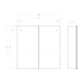 Шкаф VIGO навесной Geometry Classic 800 с зеркалом (118)