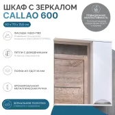 Шкаф VIGO навесной с зеркалом Callao 600 (правый) (z.CAL.60.R)