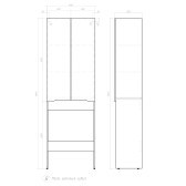 Шкаф VIGO комбинированный Grani 640 под стиральную машину дуб золотой (036 дуб золотой)