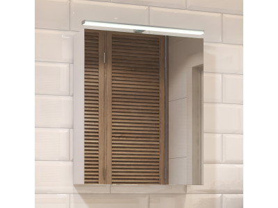 Шкаф VIGO навесной с зеркалом Plaza 600 со светильником (zsh.PLA.60.El)