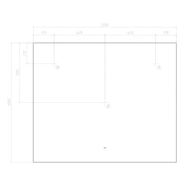 Зеркало VIGO Quadro Comfort 1200 (147)