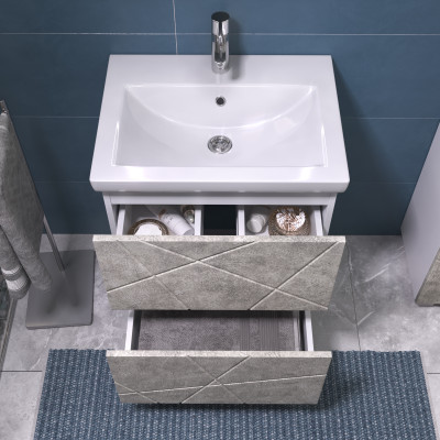 Тумба VIGO Geometry под раковину Geometry 600-0-2 (Como) бетон (015 бетон)