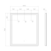 Зеркало VIGO Geometry Classic 600  (72)