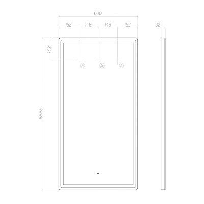Зеркало VIGO Roberta Comfort 600 (167)