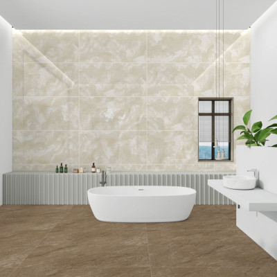 КЕРАМОГРАНИТ MIRACLE IVORY БЕЖЕВЫЙ DIAMOND EFFECT HIGH GLOSSY 60x120