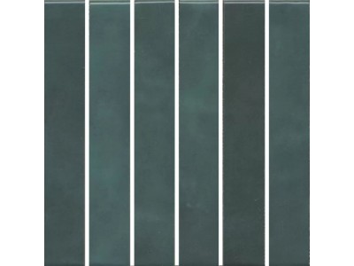 Декор Фес мозаичный зелёный тёмный глянцевый 15x15x0,77