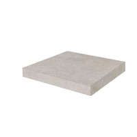 Ступень угловая Портленд серый светлый матовый обрезной 33x33x0,9