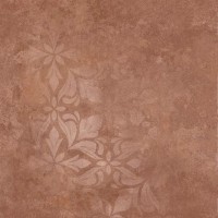 Керамогранит Хадду красный матовый декорированный 40,2x40,2x0,8