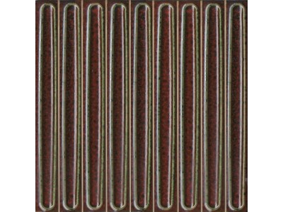 Декор Далия красный тёмный глянцевый 20x20x0,95