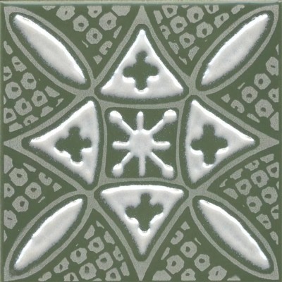 Бахия 2 зелёный глянцевый 9,8x9,8x0,7
