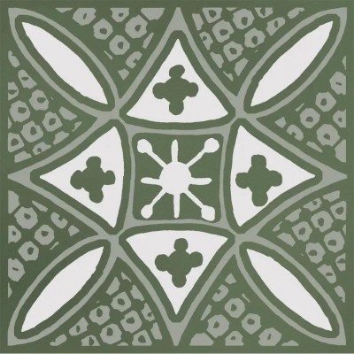 Бахия 2 зелёный глянцевый 9,8x9,8x0,7