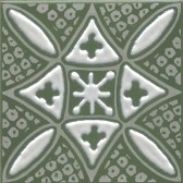 Бахия 2 зелёный глянцевый 9,8x9,8x0,7