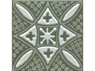Бахия 2 зелёный глянцевый 9,8x9,8x0,7