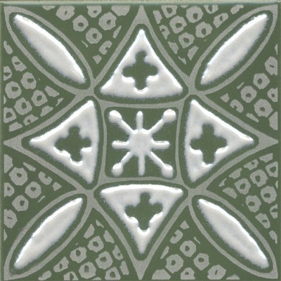 Бахия 2 зелёный глянцевый 9,8x9,8x0,7