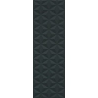Плитка настенная Диагональ черный структура обрезной 25x75x11
