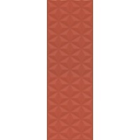 Плитка настенная Диагональ красный структура обрезной 25x75x11
