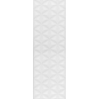 Плитка настенная Диагональ белый структура обрезной 25x75x11
