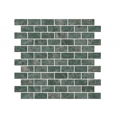 Эвора мозаичный зеленый глянцевый 32x30x0,9