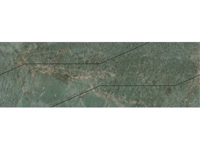 Декор Эвора зеленый глянцевый обрезной 30х89,5 30x89,5x11