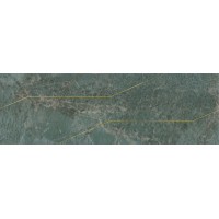 Декор Эвора зеленый глянцевый обрезной 30x89,5x0,9