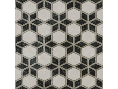 Декор Фреджио 4 черно-белый 20x20x8