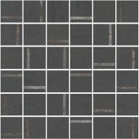 Декор Гварди 2 мозаичный антрацит матовый обрезной 30x30x0,9