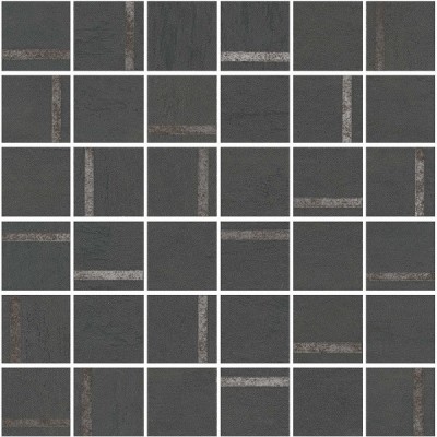 Гварди 2 мозаичный антрацит матовый обрезной 30x30x0,9