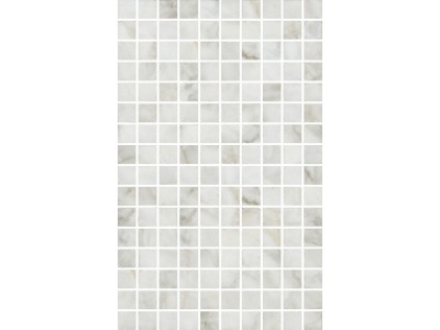 Декор Кантата мозаичный белый глянцевый 25x40x0,8