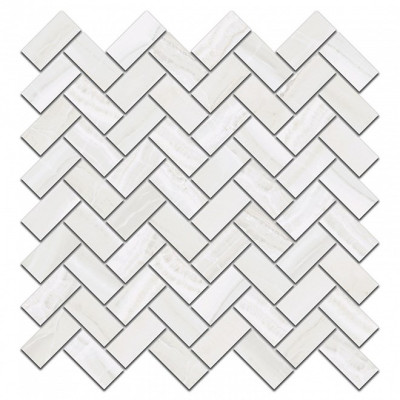 Контарини белый мозаичный глянцевый 31,5x30x0,9