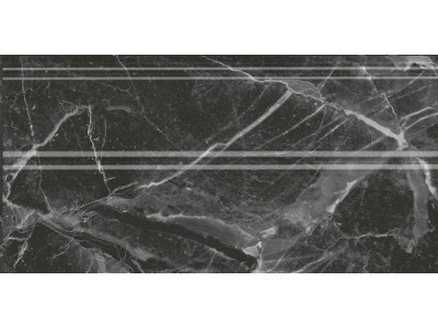 Плинтус Коррер чёрный глянцевый обрезной 30x15x1,7