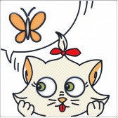Кошки-Мышки Бабочка20х20