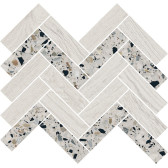 Монтиони мозаичный белый 34x35,5x0,9