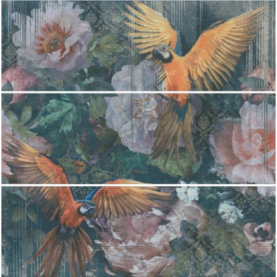 Раваль Попугаи матовый (из 3 ч. разм. 30x89,5) обрезной 90x90x0,9