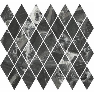 Риальто мозаичный чёрный глянцевый 37,5x35x1