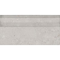 Плинтус Риккарди серый светлый матовый обрезной 20x40x1,6