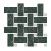Серенада мозаичный зелёный лаппатированный 32x32x0,9