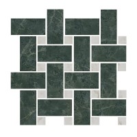 Мозаика Серенада мозаичный зелёный лаппатированный 32x32x0,9