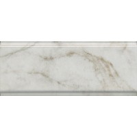 Бордюр Серенада белый глянцевый обрезной 30x12x1,3
