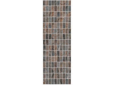Декор Театро коричневый мозаичный 25x75x9