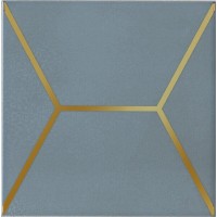 Декор Витраж голубой 15x15x6,9