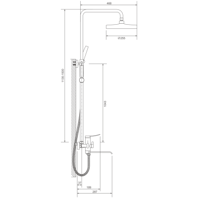 Душевая система BELZ хром (B24812)