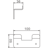 Планка с 2-мя крючками BELZ цвет: белый (B9002-8)