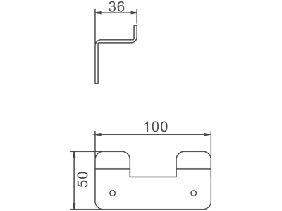 Планка с 2-мя крючками BELZ цвет: белый (B9002-8)