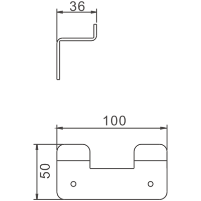 Планка с 2-мя крючками BELZ цвет: белый (B9002-8)