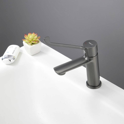 Смеситель для раковины BELZ оружейная сталь (B10019-3)