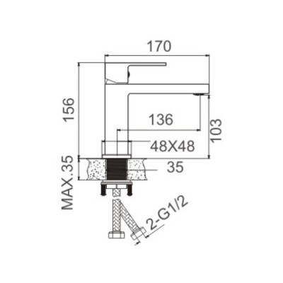 Смеситель для раковины BELZ B613 (B10613)