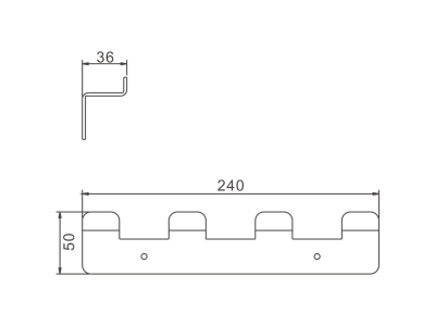 Планка с 4-мя крючками BELZ цвет: белый (B9004-8)