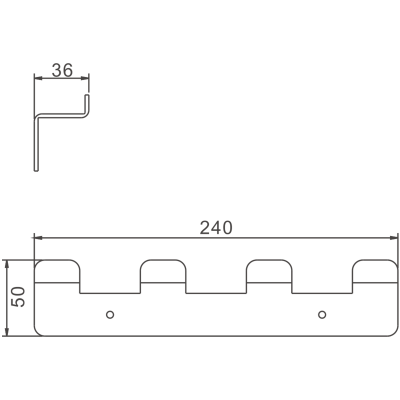 Планка с 4-мя крючками BELZ цвет: белый (B9004-8)