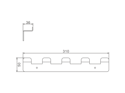 Планка с 5-ю крючками BELZ цвет: золото (PVD-покрытие) (B9005-5)